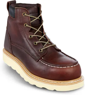 EverBoots Steel Toe Work Boot, Abrasion & Oil Slip Resistant Wedge Moc Toe Boots, Heavy Duty Soft Oiled Leather Lightweight Construction, Goodyear Welt Men's Industrial 6" Safety Protection Workboots