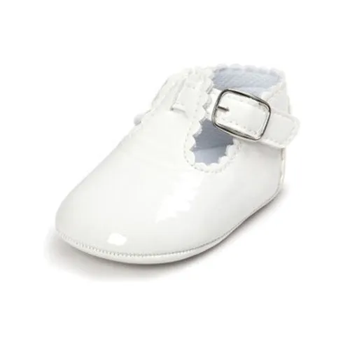 Fashion PU leather baby moccasins shoes T bar red
