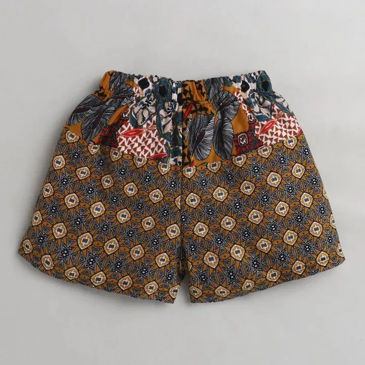Floral Jacquard Printed Short