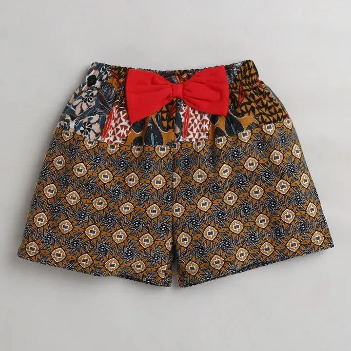 Floral Jacquard Printed Short