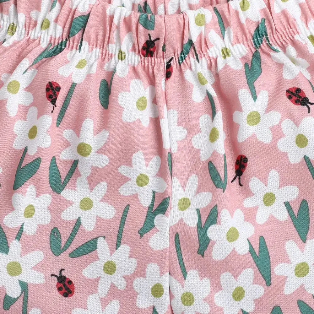 Floral Printed Shorts - Pink