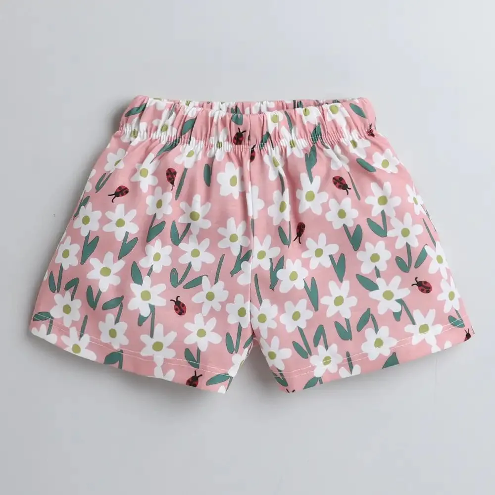Floral Printed Shorts - Pink