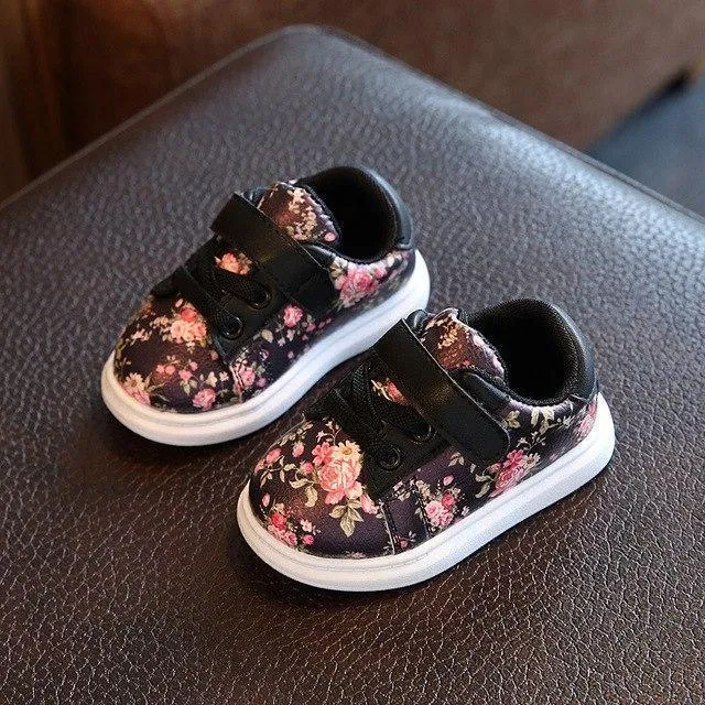 Floral Sneakers Shoes First Walkers Infant Toddler Girl
