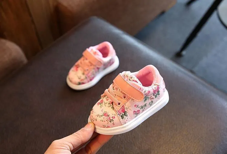 Floral Sneakers Shoes First Walkers Infant Toddler Girl