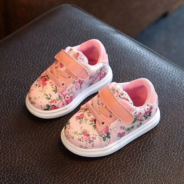 Floral Sneakers Shoes First Walkers Infant Toddler Girl
