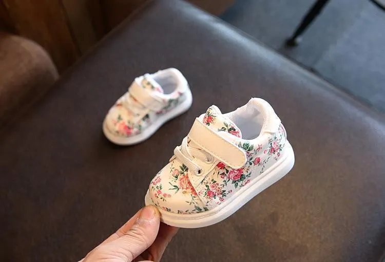 Floral Sneakers Shoes First Walkers Infant Toddler Girl
