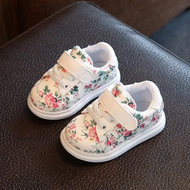 Floral Sneakers Shoes First Walkers Infant Toddler Girl