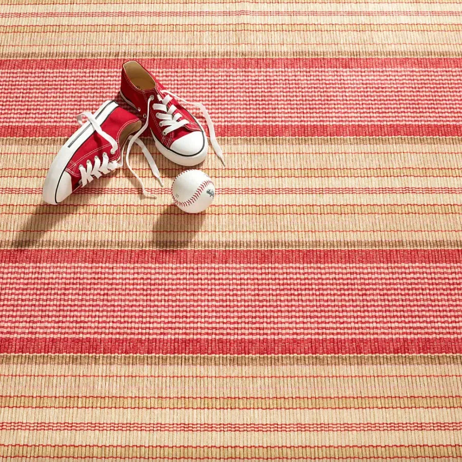 Framboise Ticking Washable Rug