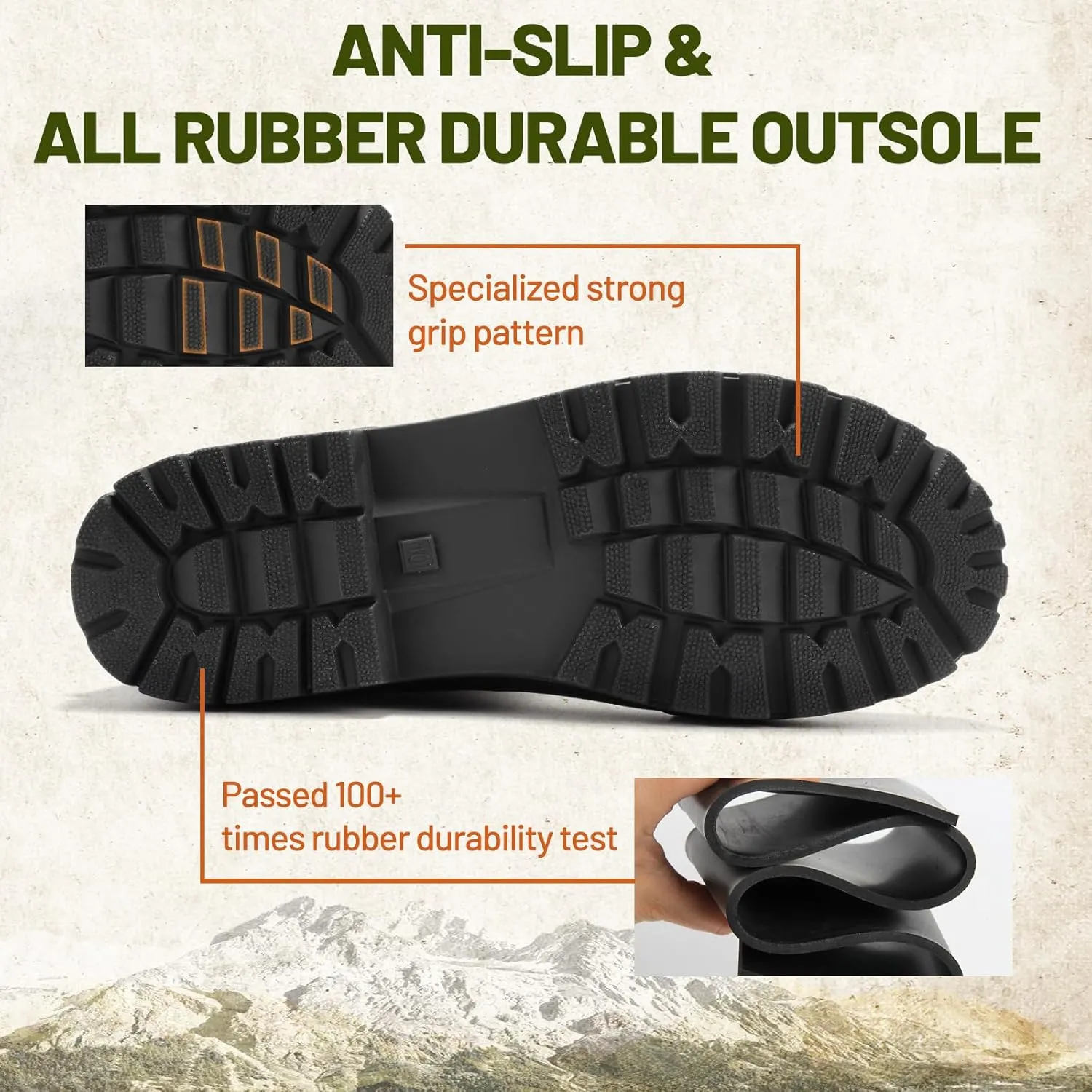 Furuian Men's Steel Toe Rain Boots Rubber Work Boots Chelsea Rain Boots Waterproof Ankle/Short Mud Boots for Men Non Slip Construction Boots Hunting Boots for Agriculture and Industrial Working