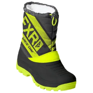 FXR Youth Octane Snowmobile Boots Black/Hi-Vis/Charcoal