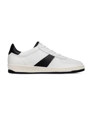 Geode Manifest Sneaker in White/Black/Leather