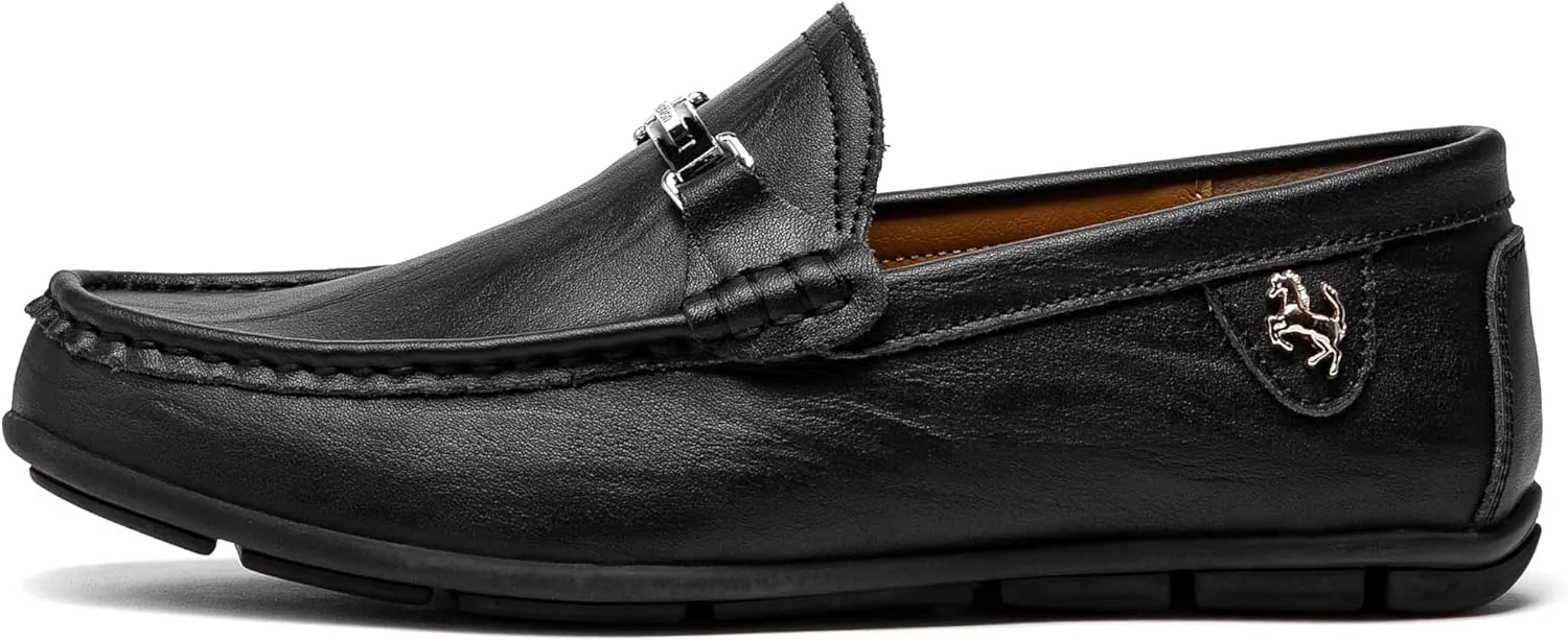 Go Tour Mens Casual Leather Fashion Slip on Loafers Shoes