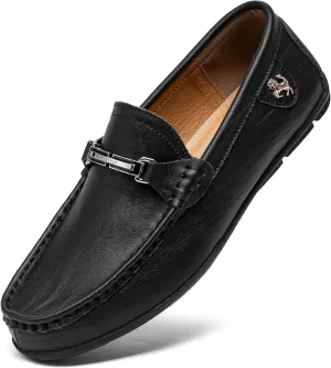Go Tour Mens Casual Leather Fashion Slip on Loafers Shoes
