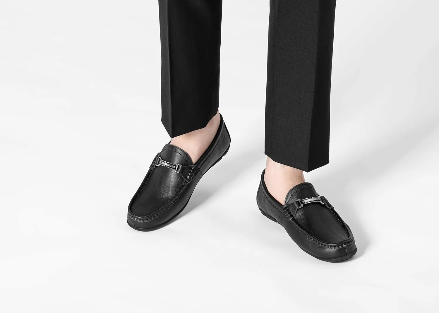 Go Tour Mens Casual Leather Fashion Slip on Loafers Shoes