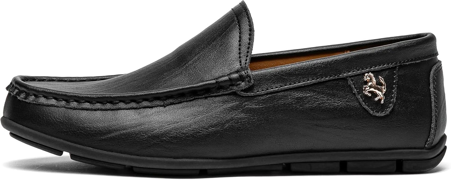 Go Tour Mens Casual Leather Fashion Slip on Loafers Shoes