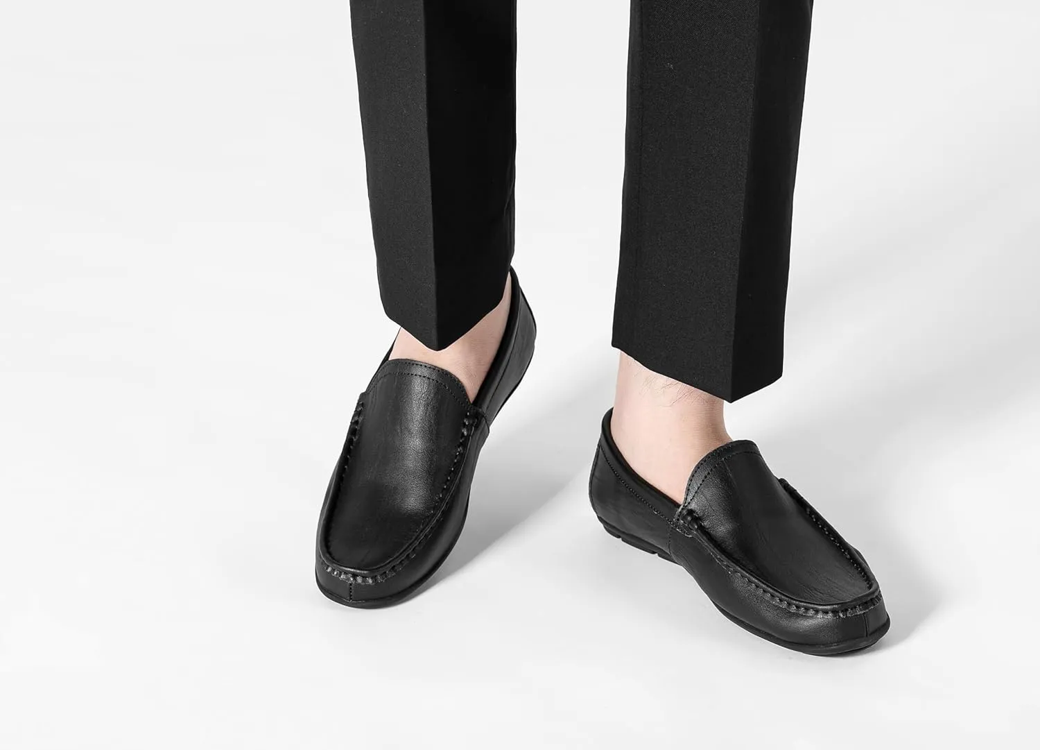 Go Tour Mens Casual Leather Fashion Slip on Loafers Shoes