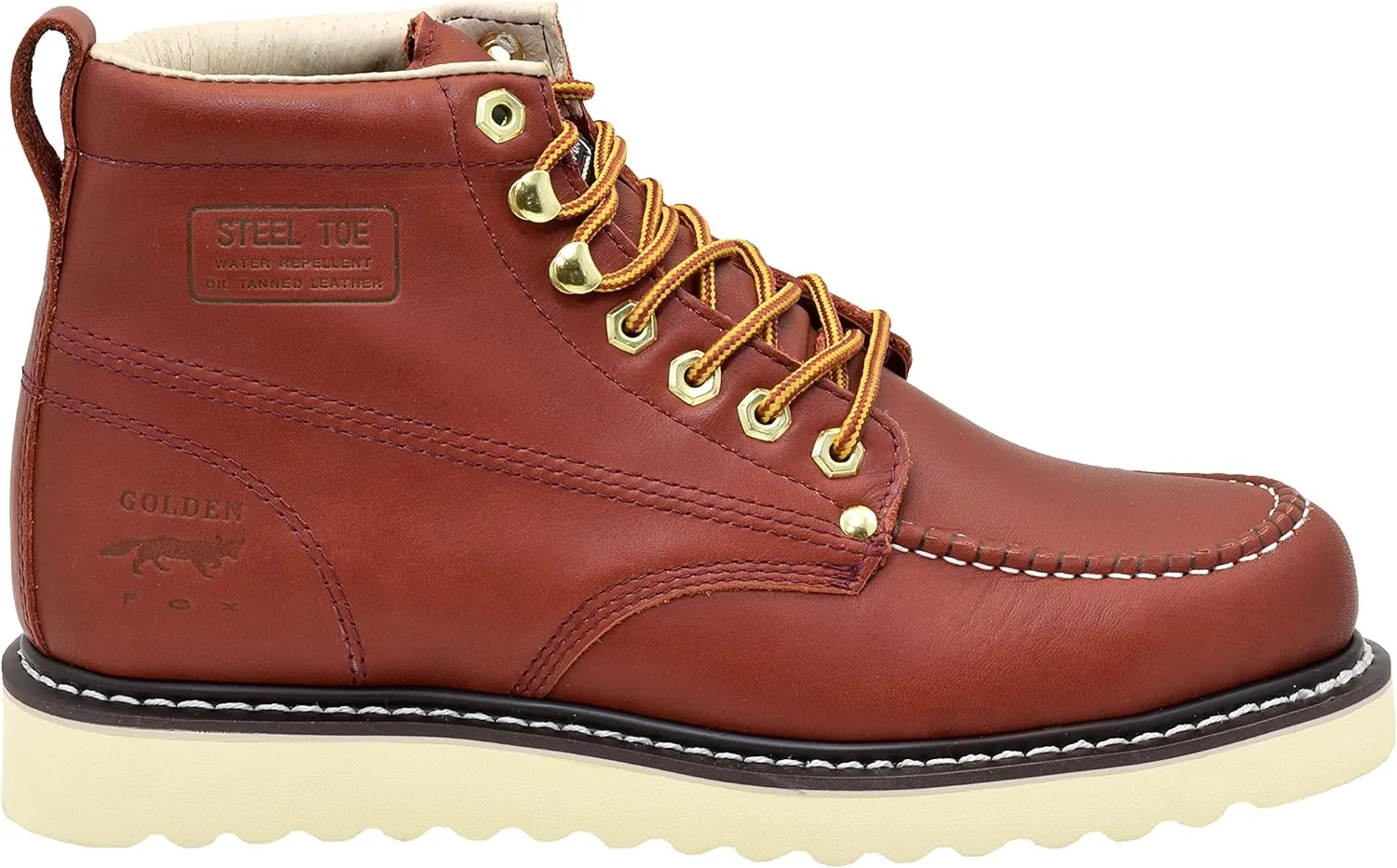 Golden Fox Steel Toe Men's Lightweight Work Boots Moc Toe Boot Insulated