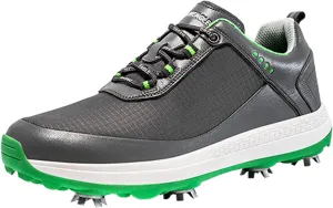 Golf Shoes for Mens Spiked Waterproof Sneakers Comfortable Anti-Slip Breathable Soft