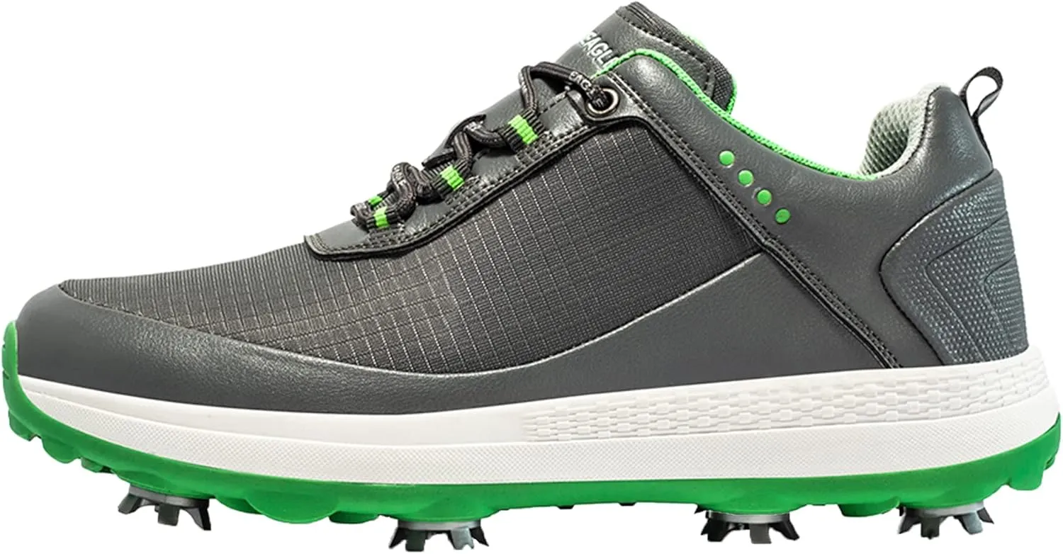 Golf Shoes for Mens Spiked Waterproof Sneakers Comfortable Anti-Slip Breathable Soft