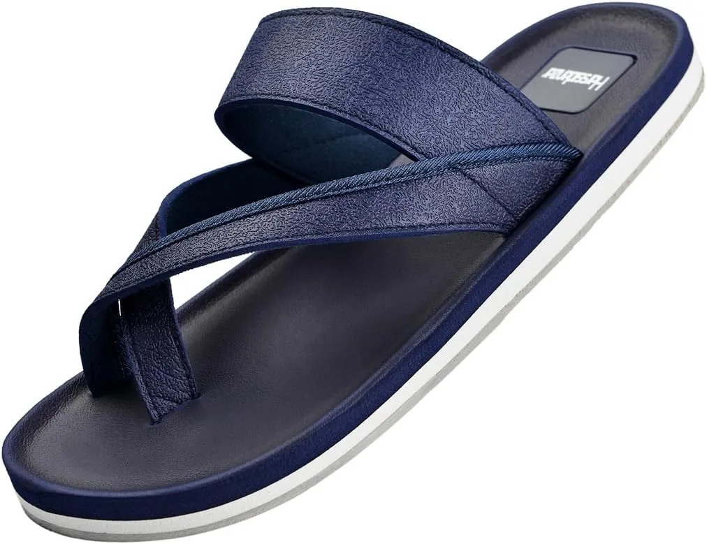 Harssidanzar Flip Flops For Mens,Classical Thong Footbed Sandals Lightweight Beach Sandals KM236US
