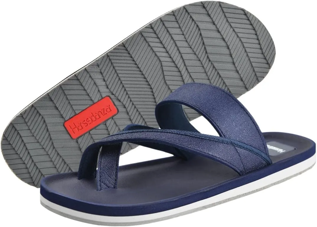 Harssidanzar Flip Flops For Mens,Classical Thong Footbed Sandals Lightweight Beach Sandals KM236US