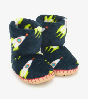 Hatley Fleece Slipper - Rocket Man