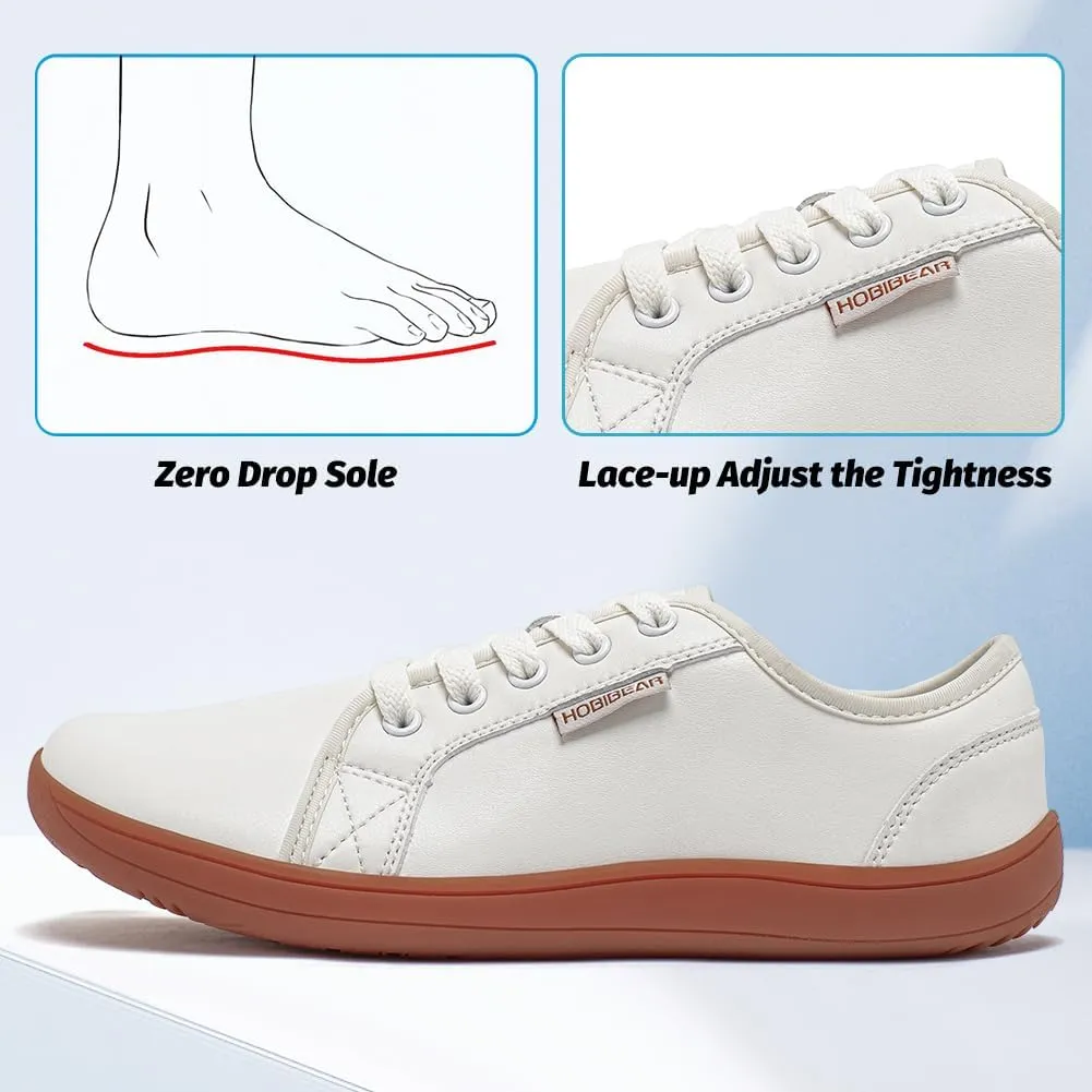HOBIBEAR Womens Mens Wide Minimalist Barefoot Sneakers Zero Drop Shoes Lightweight Comfortable