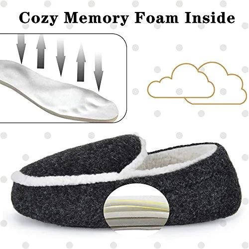 HOMEHOT Boys Slippers Cute Kids House Shoes Memory Foam Bedroom Slippers Anti Slip Rubber Sole Indoor Outdoor Shoes Black Big Kid 2-3