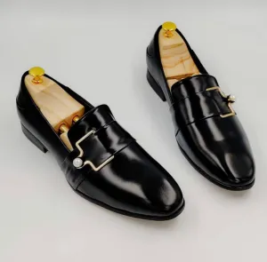 Jack Marc Fashion Buckle Moccasins Shoes