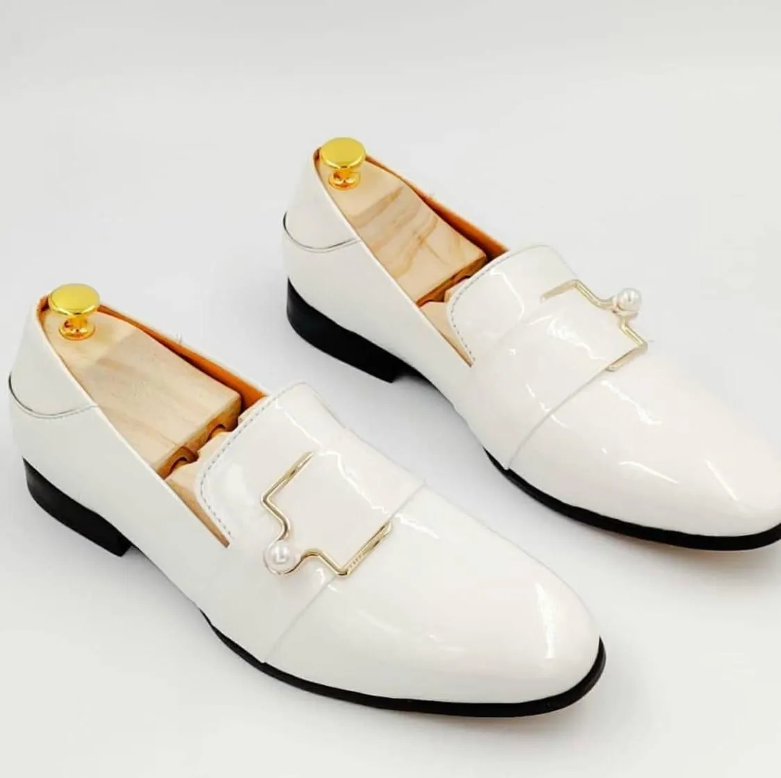 Jack Marc Fashion Buckle Moccasins Shoes