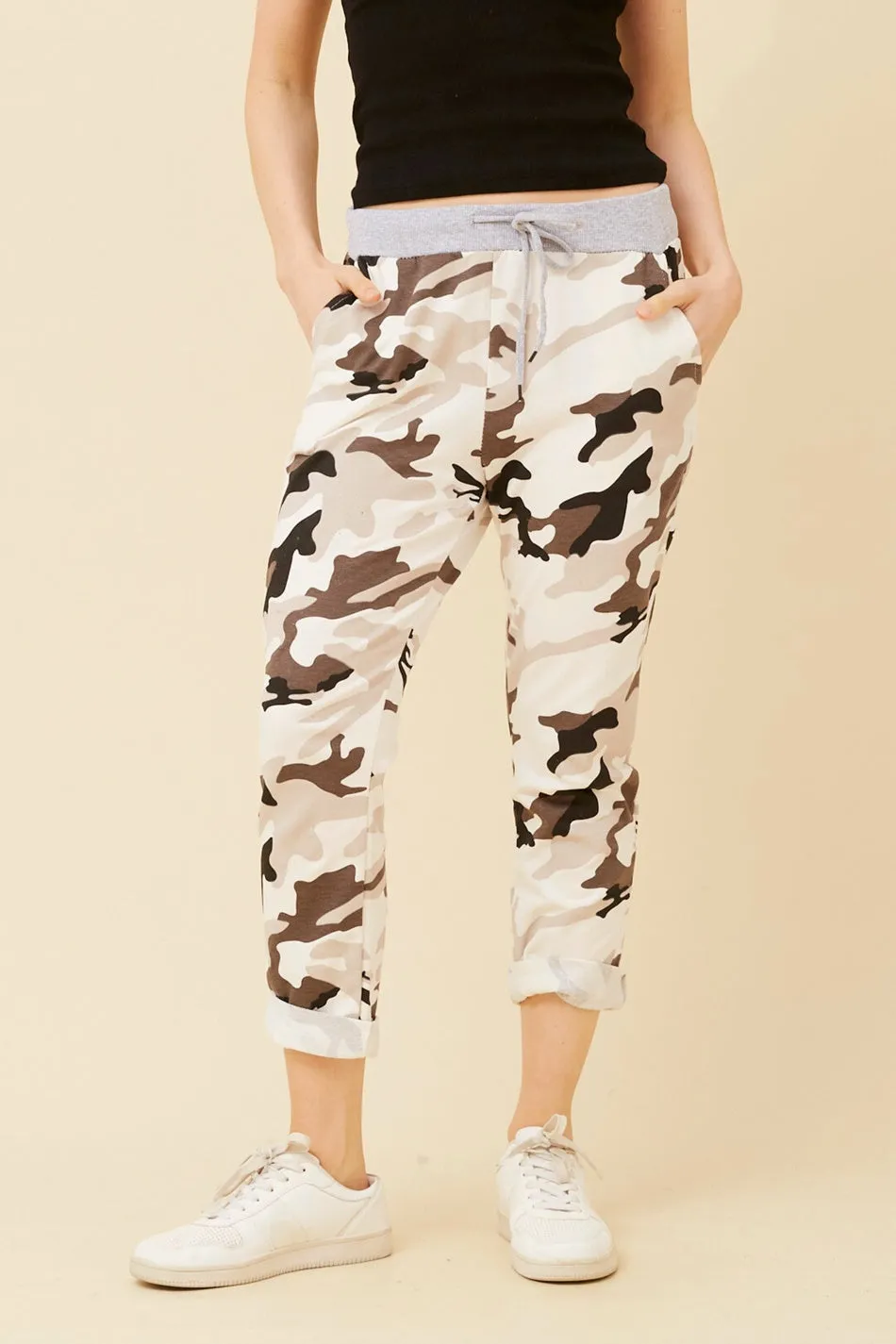 JANJA CAMOUFLAGE JOGGER PANTS