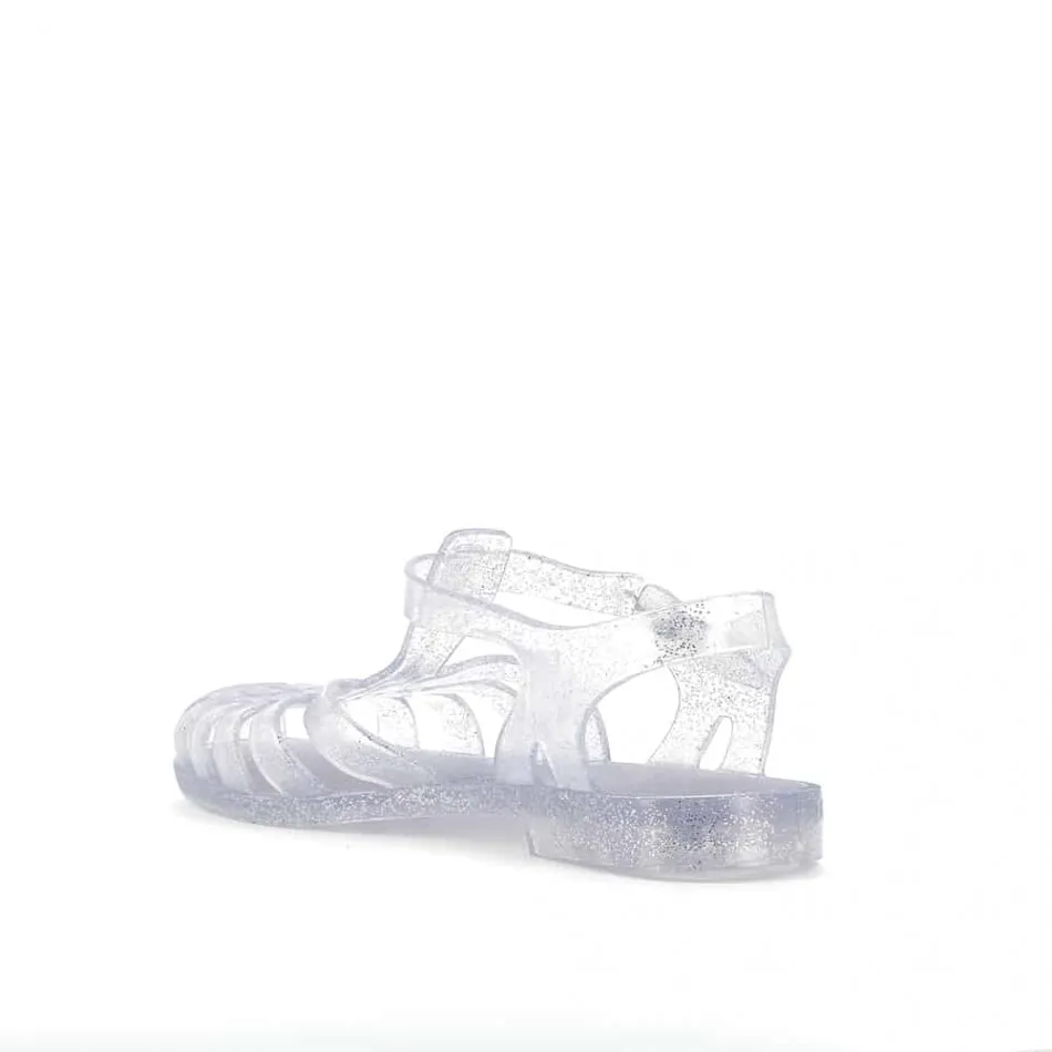 Jelly Sandals, Argent Pailleté