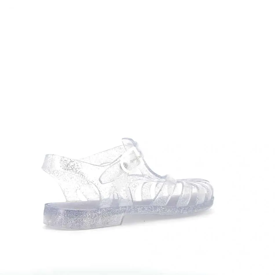 Jelly Sandals, Argent Pailleté
