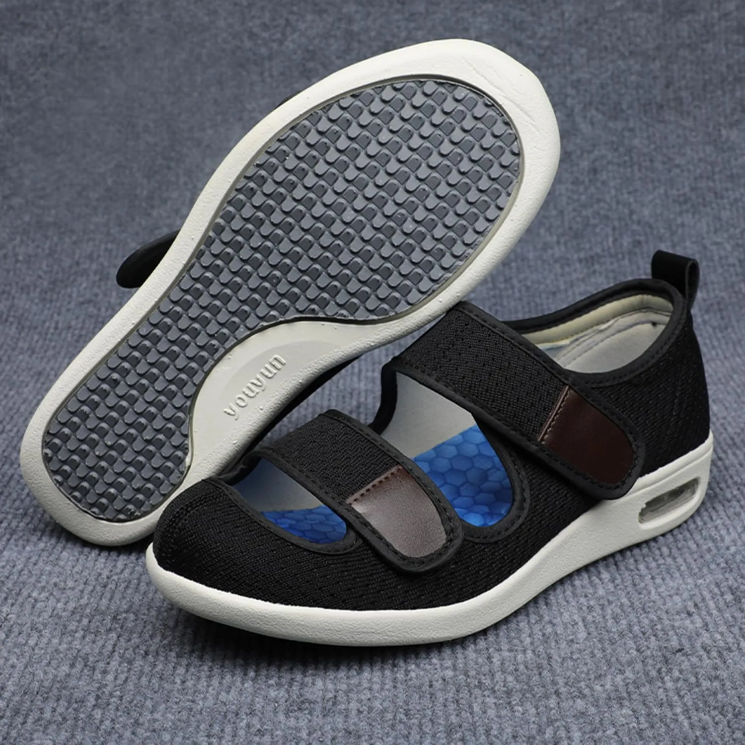 JITUUE Women Comfortable Diabetic Shoes Nursing Orthopedic Memory Foam Arch Suppor Walking Shoes