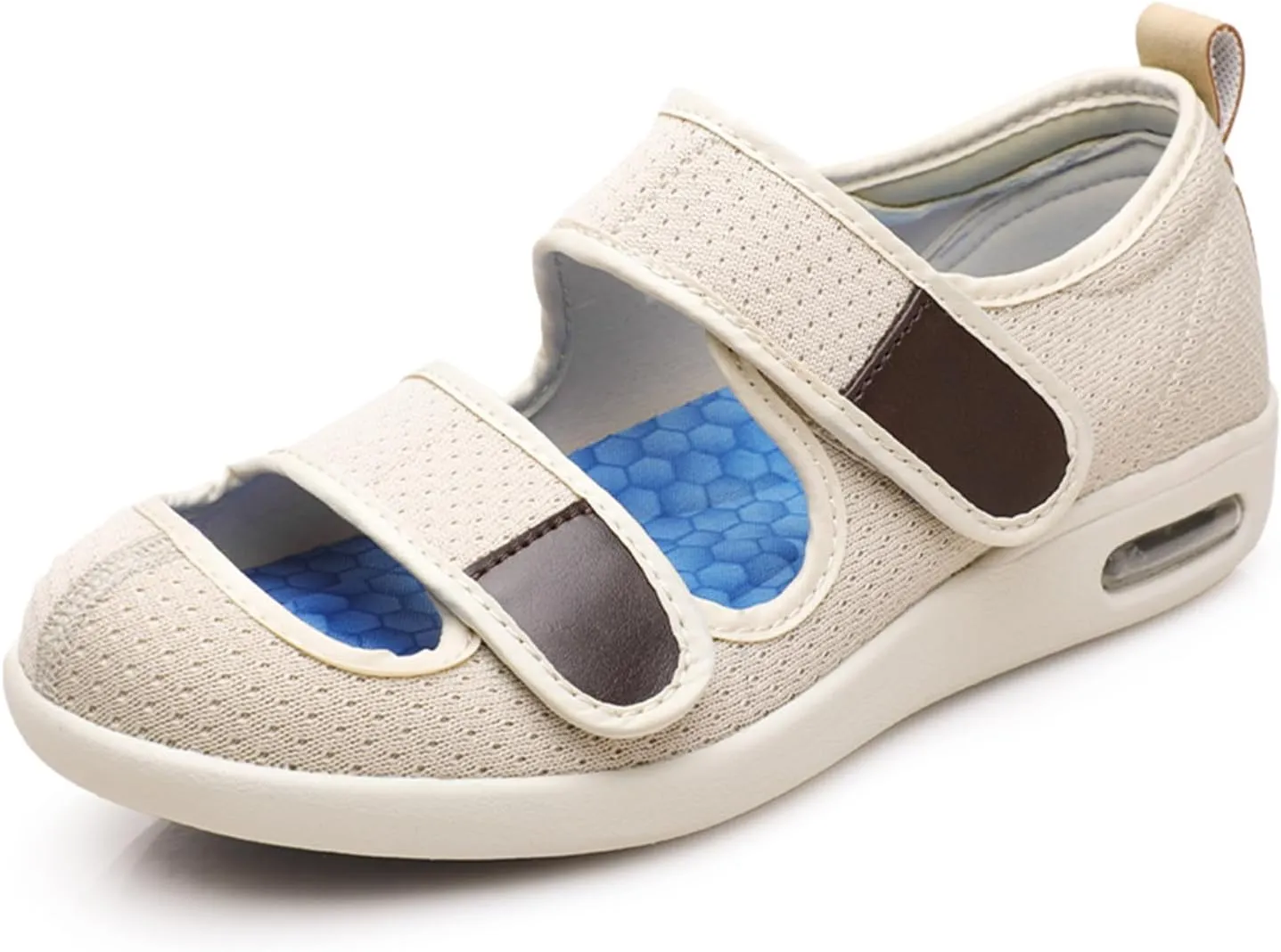 JITUUE Women Comfortable Diabetic Shoes Nursing Orthopedic Memory Foam Arch Suppor Walking Shoes