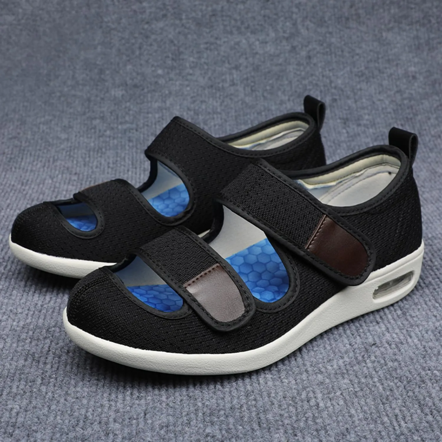 JITUUE Women Comfortable Diabetic Shoes Nursing Orthopedic Memory Foam Arch Suppor Walking Shoes