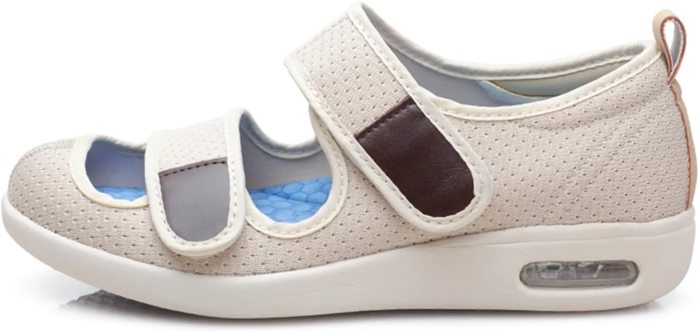JITUUE Women Comfortable Diabetic Shoes Nursing Orthopedic Memory Foam Arch Suppor Walking Shoes