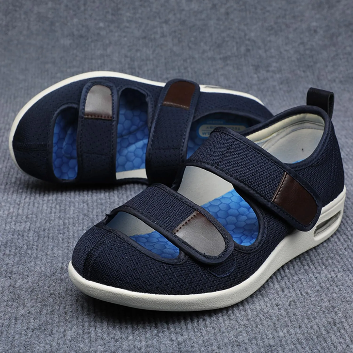 JITUUE Women Comfortable Diabetic Shoes Nursing Orthopedic Memory Foam Arch Suppor Walking Shoes