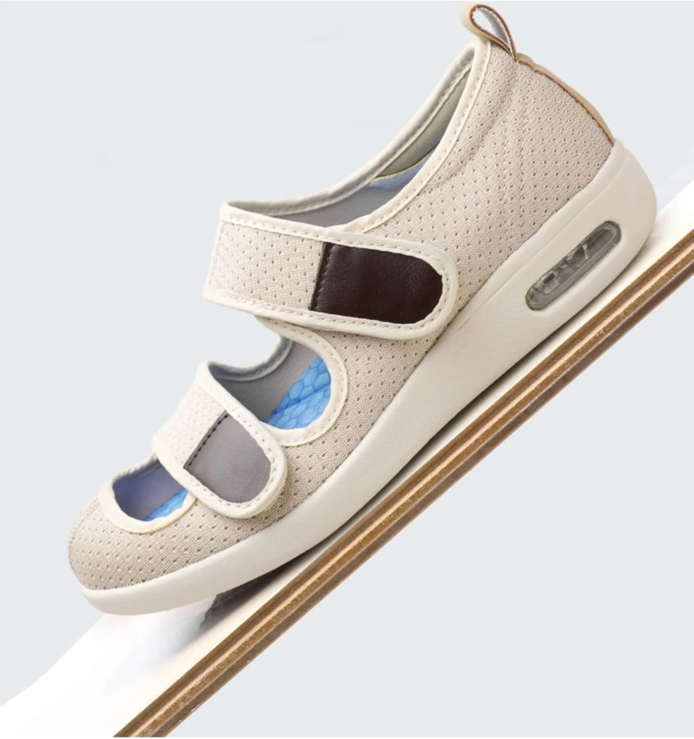JITUUE Women Comfortable Diabetic Shoes Nursing Orthopedic Memory Foam Arch Suppor Walking Shoes