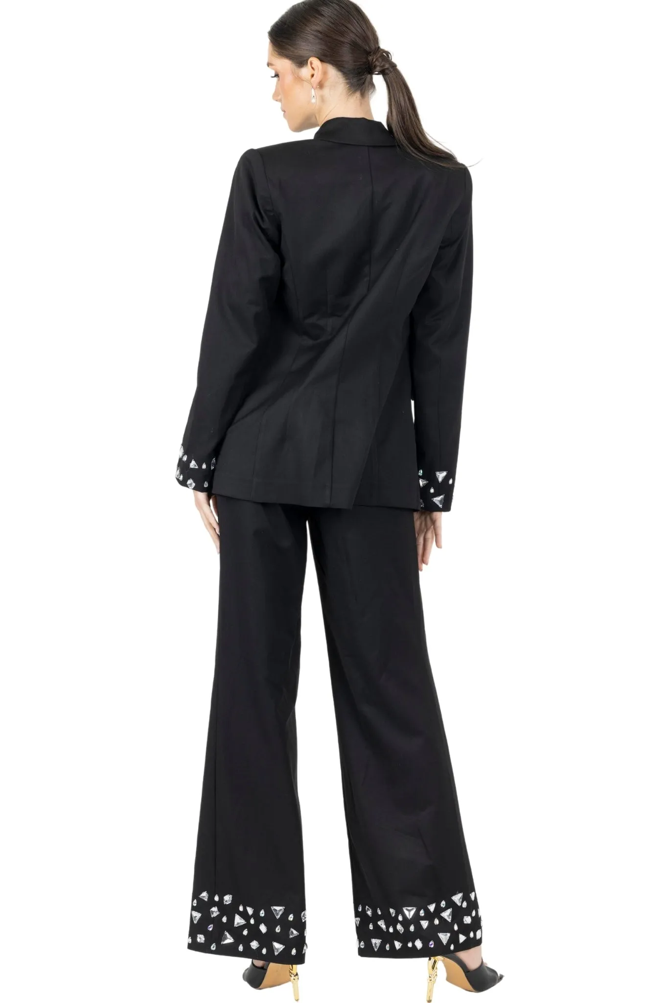Joslin White Stone Blazer in  Black