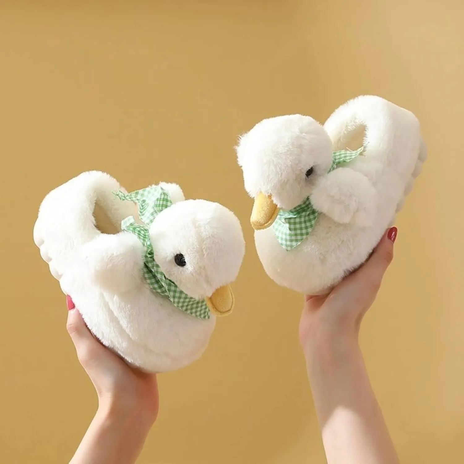 Kids Duck Slippers Cute Cartoon Duck Toddler Warm Slipper Unisex Girls Boys Winter Fuzzy House Slipper Soft Plush Indoor Cozy Lightweight Non-Slip Shoes