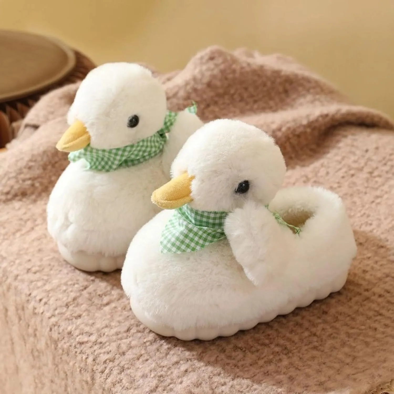 Kids Duck Slippers Cute Cartoon Duck Toddler Warm Slipper Unisex Girls Boys Winter Fuzzy House Slipper Soft Plush Indoor Cozy Lightweight Non-Slip Shoes