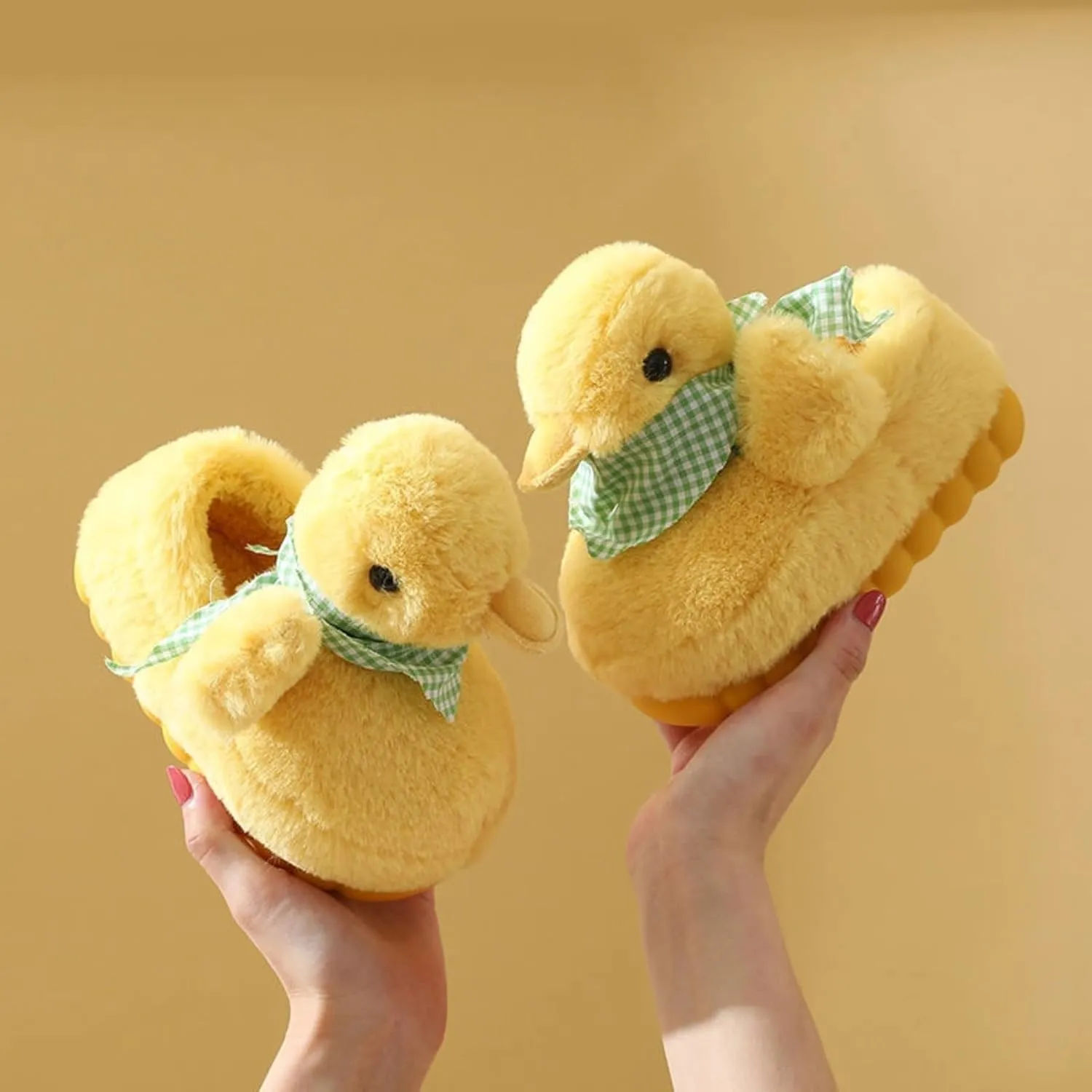 Kids Duck Slippers Cute Cartoon Duck Toddler Warm Slipper Unisex Girls Boys Winter Fuzzy House Slipper Soft Plush Indoor Cozy Lightweight Non-Slip Shoes