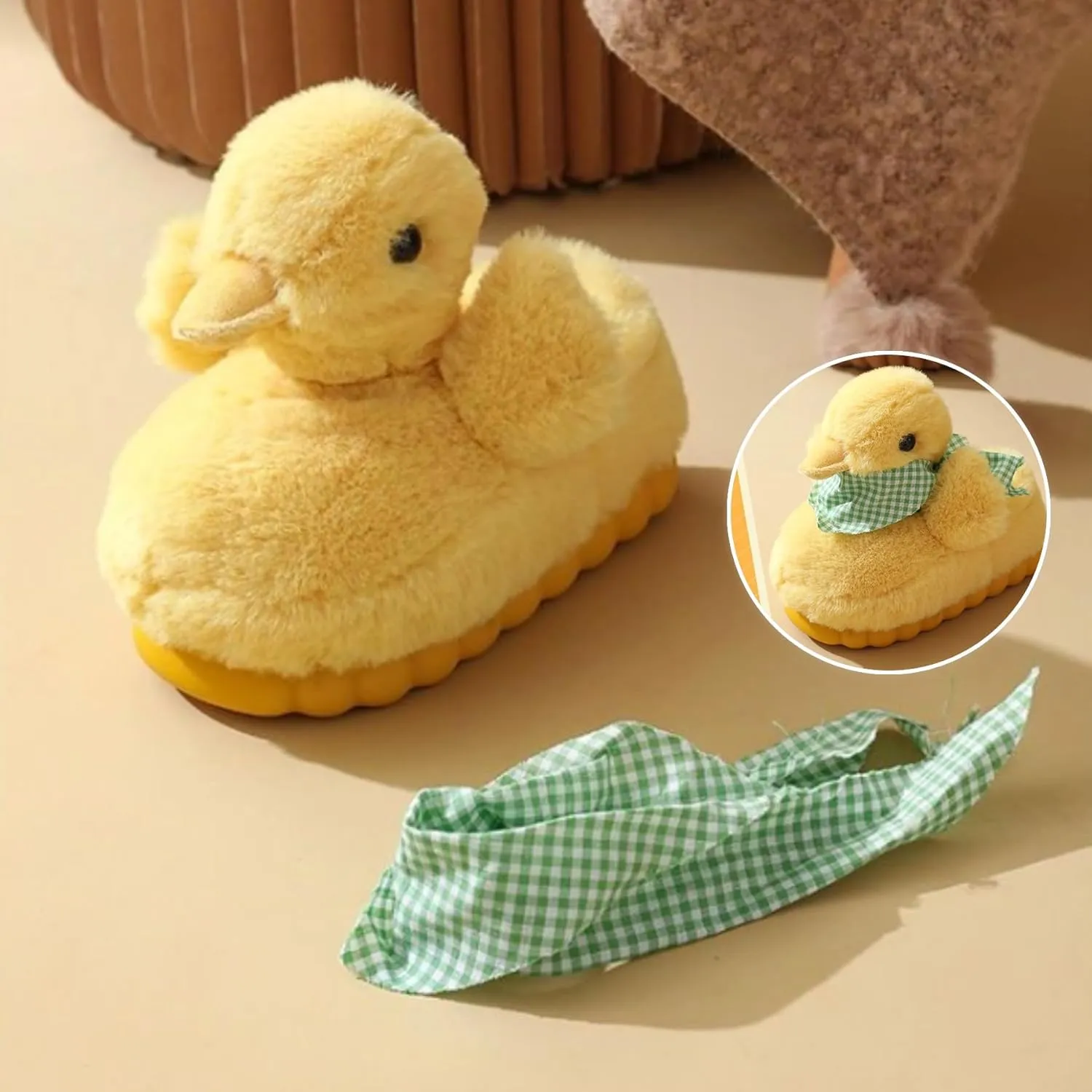 Kids Duck Slippers Cute Cartoon Duck Toddler Warm Slipper Unisex Girls Boys Winter Fuzzy House Slipper Soft Plush Indoor Cozy Lightweight Non-Slip Shoes