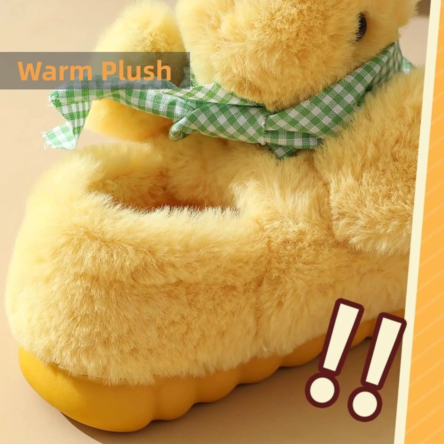 Kids Duck Slippers Cute Cartoon Duck Toddler Warm Slipper Unisex Girls Boys Winter Fuzzy House Slipper Soft Plush Indoor Cozy Lightweight Non-Slip Shoes