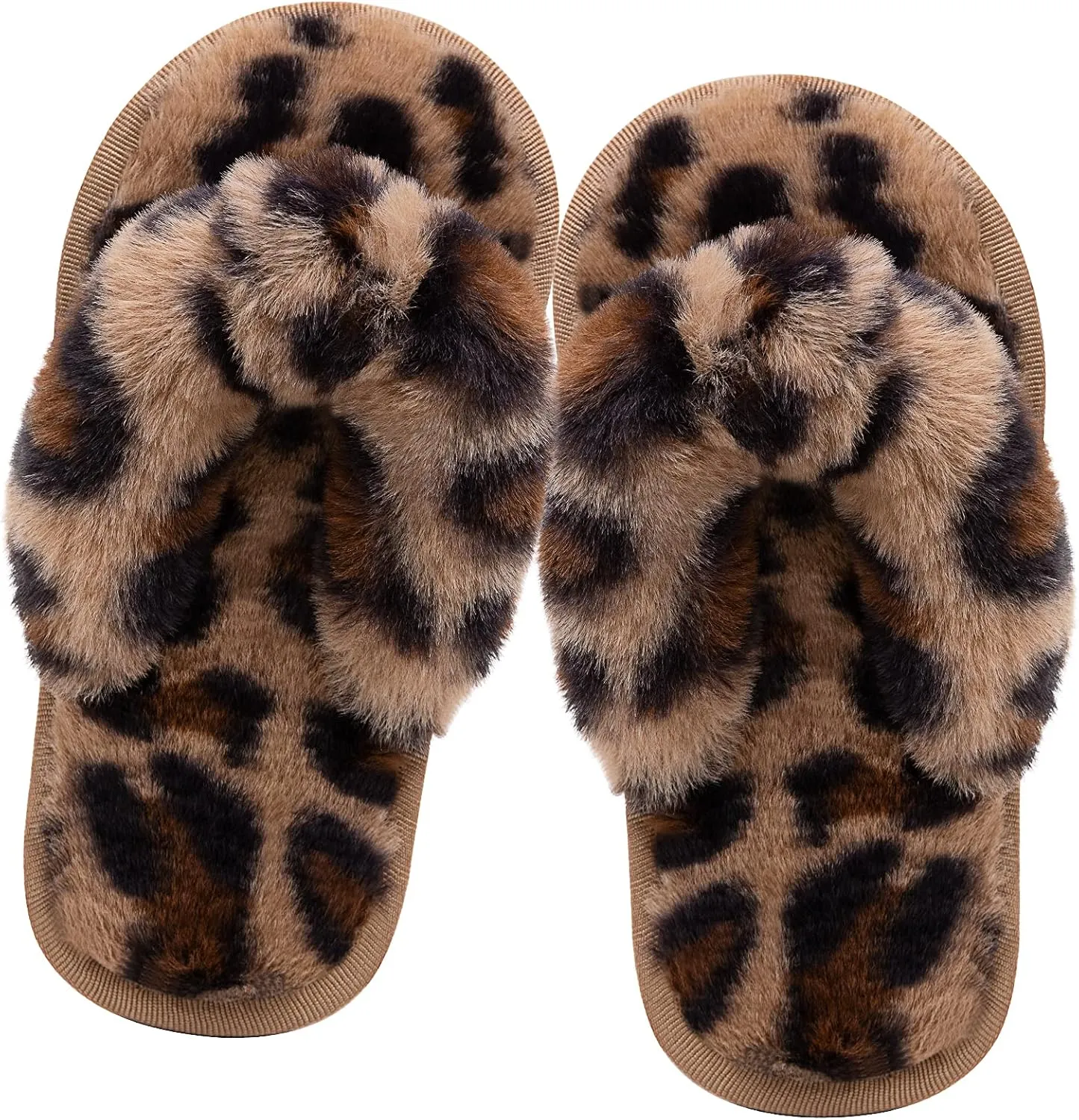 Kids Flip Flop Slippers Soft Plush Fuzzy House Home Thong Slippers for Boys and Girls Open Toe Indoor Outdoor Warm Comfy Slip On