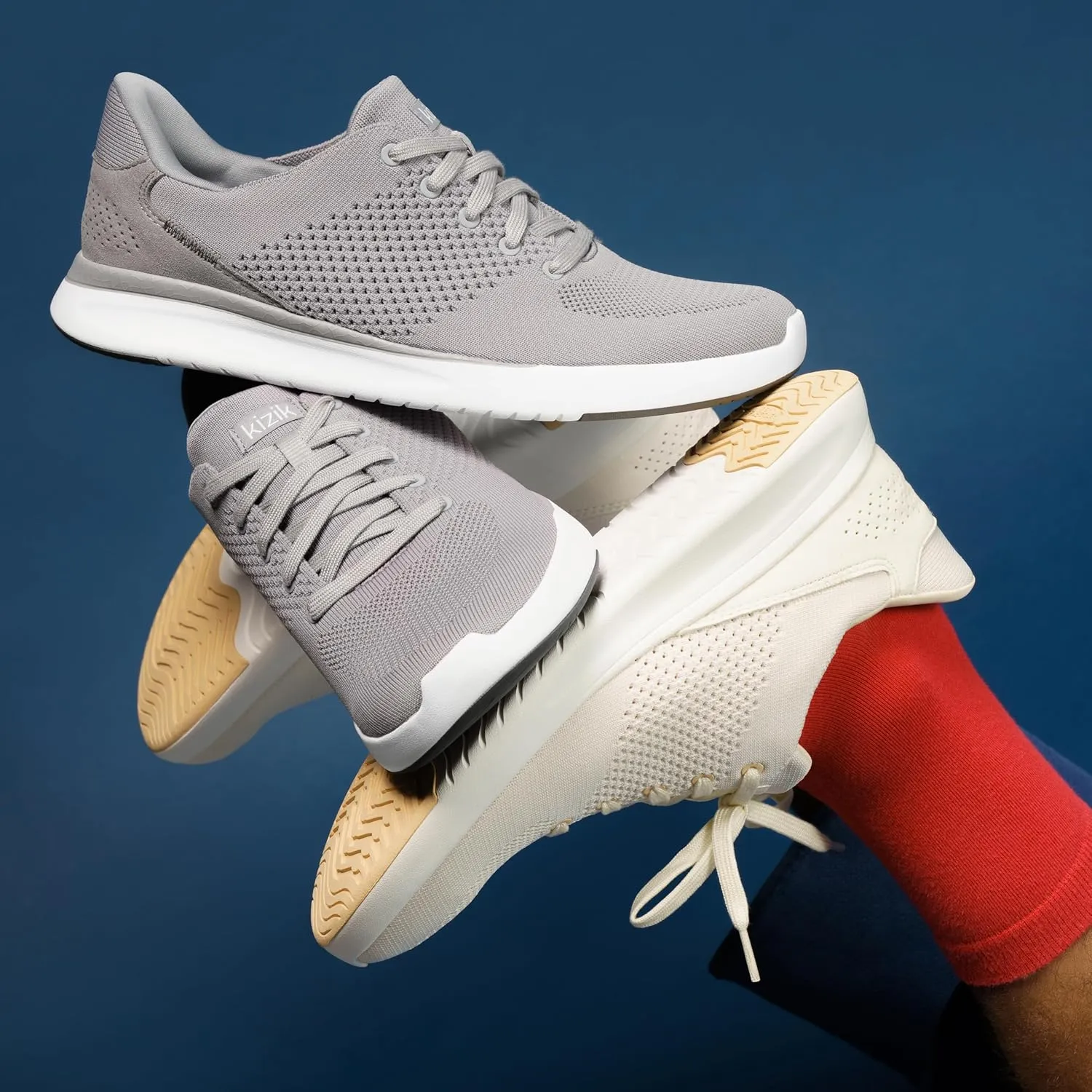 Kizik Shoes: Lima Comfortable Breathable Knit Slip On Sneakers, Convenient Hands Free Shoes | Walking for Men, Women and Elderly | Stylish for Everyday and Travel - Wide Width