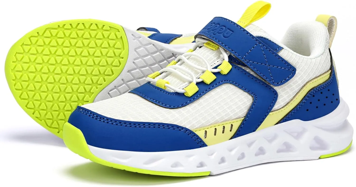 koppu Boys Tennis Shoes Girls Kids Slip on Sneakers Lightweight Breathable Strap Athletic Running Shoes for Toddler/Little Kid/Big Kid