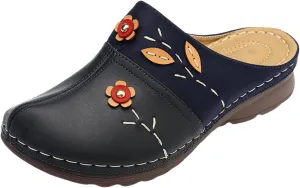 Kubbon Clogs Shoes for Women Comfortable Closed Toe Clog Lightweight Slip On Flower Sandals Antil Slip Beach Sandals Arch Support Slippers Beach Shoes