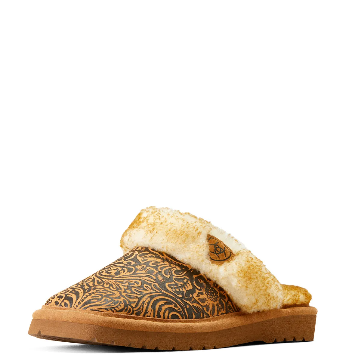 Ladies Jackie Embossed Square Toe Slipper